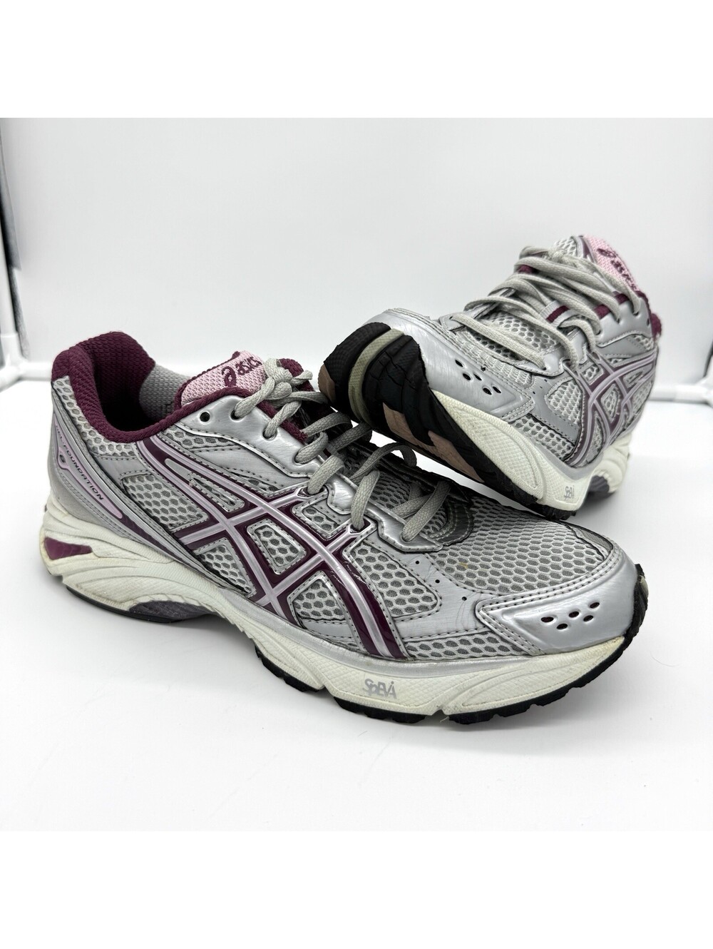 ASICS GEL Foundation 9 Running Shoes Silver Purple Women’s US 9 Stability Y2K